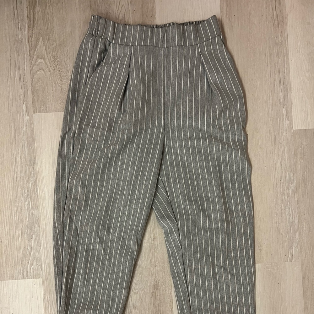 Grey Striped Women’s Pants